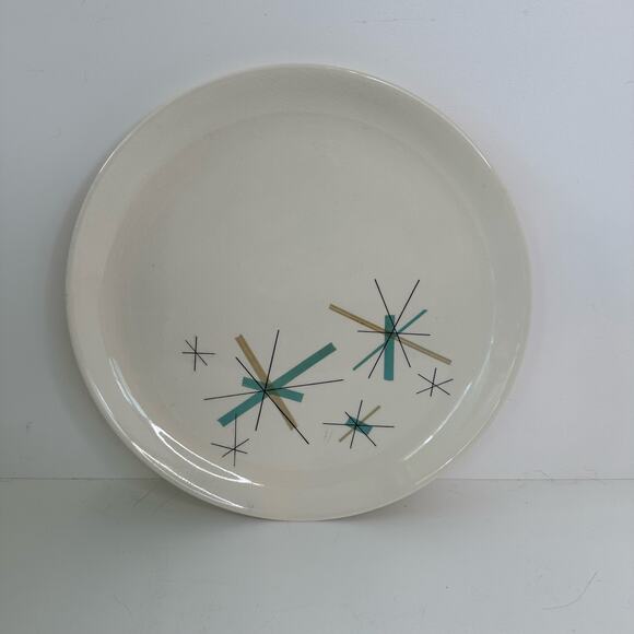 Vintage Salem, North Star, Atomic Starburst, 1 luncheon plate and 8 saucers - Picture 3 of 15